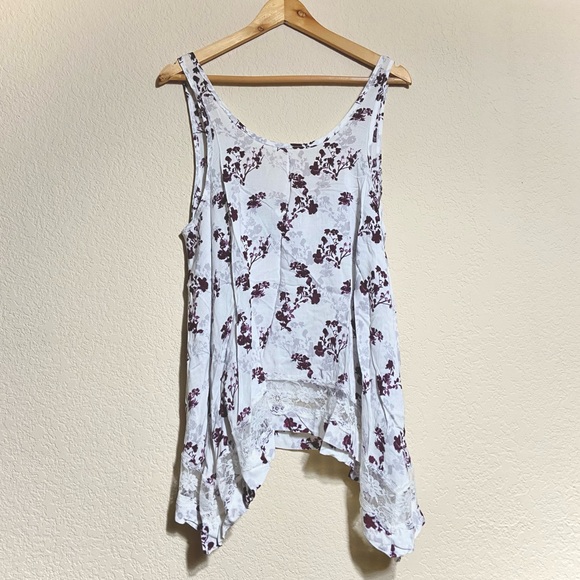Free People Floral Lace Swing Top Trapeze ✨ Lowest Price ✨ - Picture 6 of 6